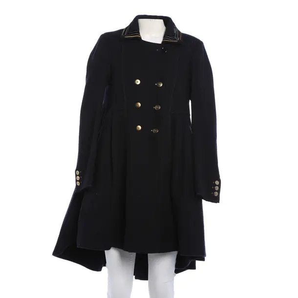 Mid-Season Coat, in Navy, Wool, High Use