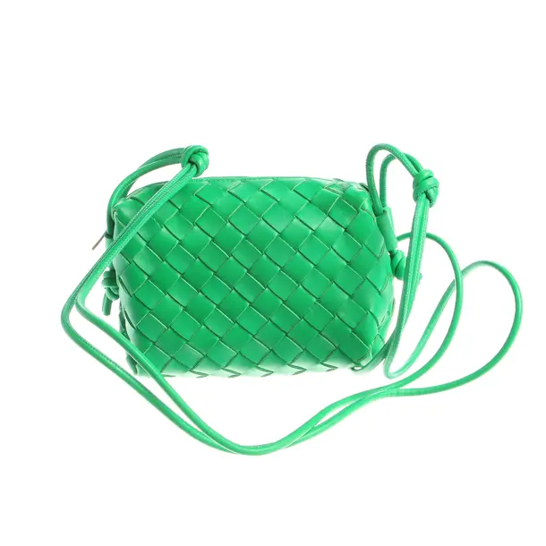 Schultertasche, in Grün, Leder, Bottega Veneta