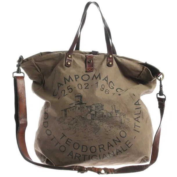 Shopper Bag, in Brown, Polyester, Campomaggi