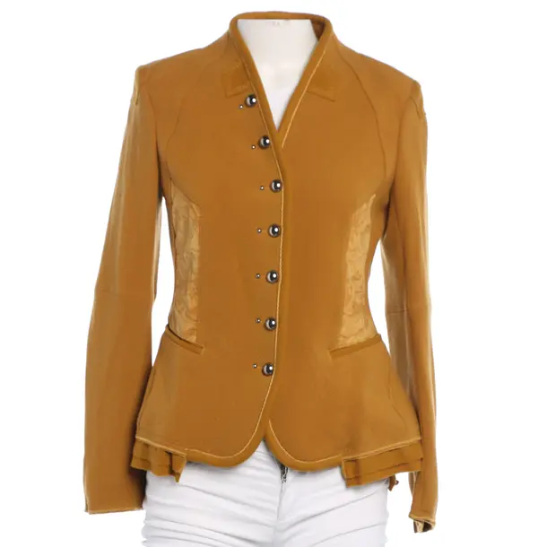 Mid-Season Jacket, in Mustard Yellow, Wool, High Use