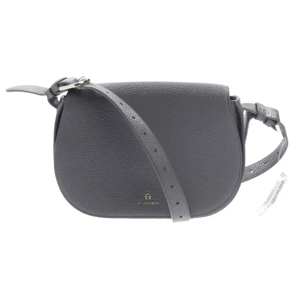 Umhängetasche, in Grau, Leder, Aigner