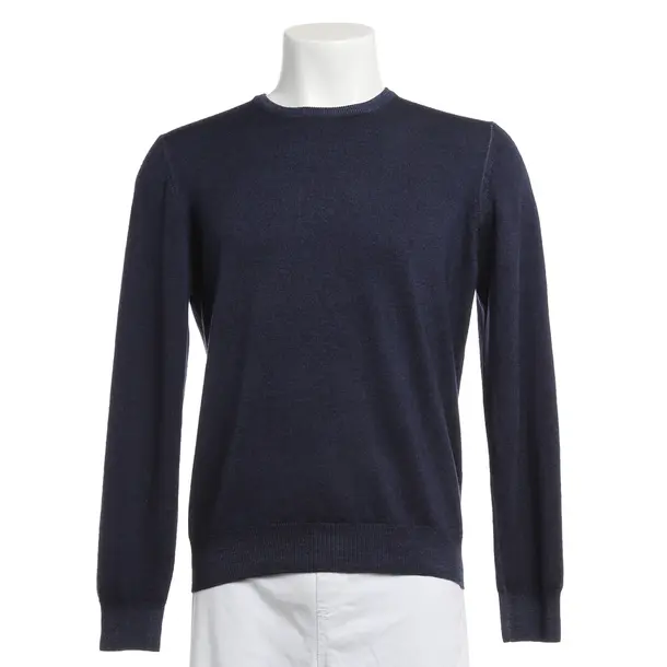 Jumper, in Navy, Wool, Gran Sasso