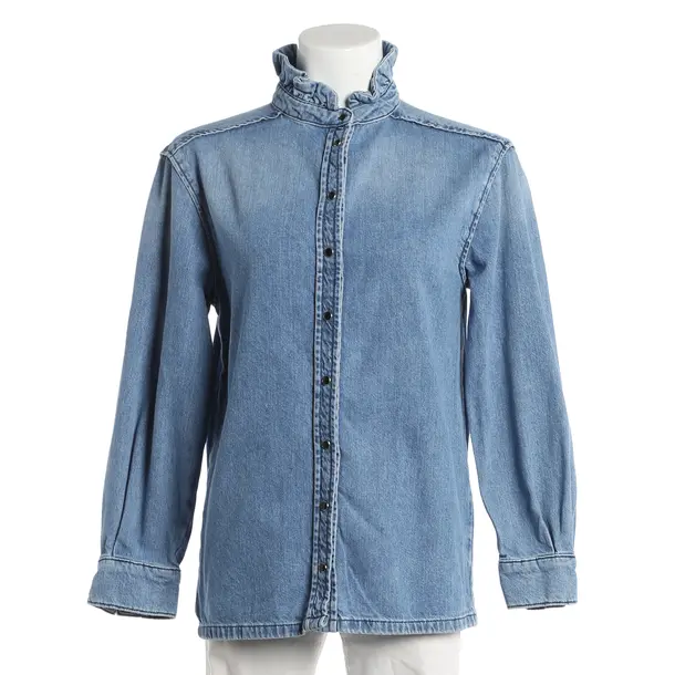 Blouse, in Blue, Cotton, Ba&sh