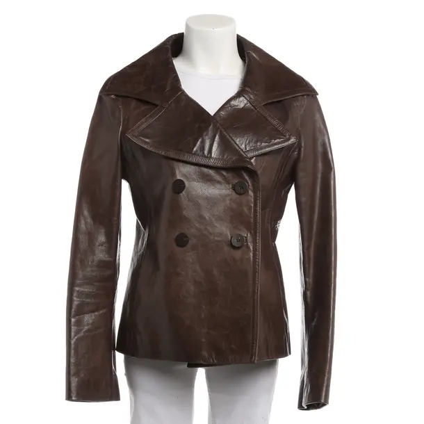 LeatherJacket, in Dark Brown, Leather, Bally