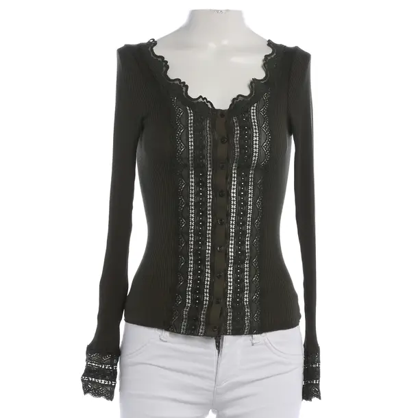 Long Sleeve Shirt, in Green, Cotton, Rosemunde