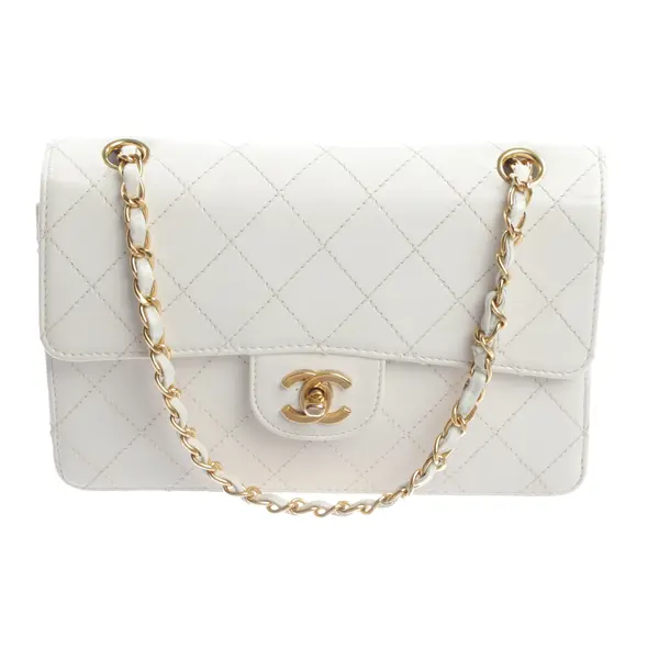 Shoulder Bag, in White, Leather, Chanel