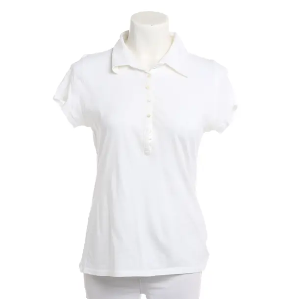 Poloshirt, in Weiß, Baumwolle, Allude