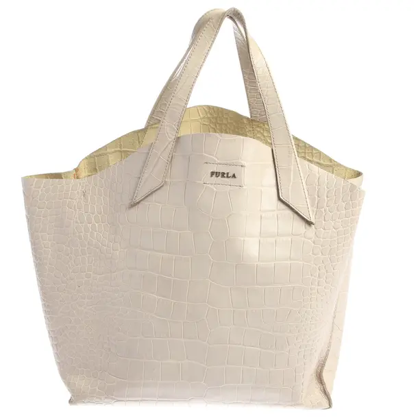 Shopper in White, Leather, Furla