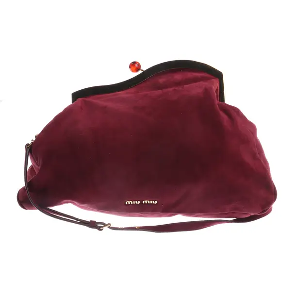 Schultertasche, in Bordeaux, Leder, Miu Miu