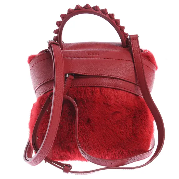 Handtasche in Rot, Leder, Tod´s