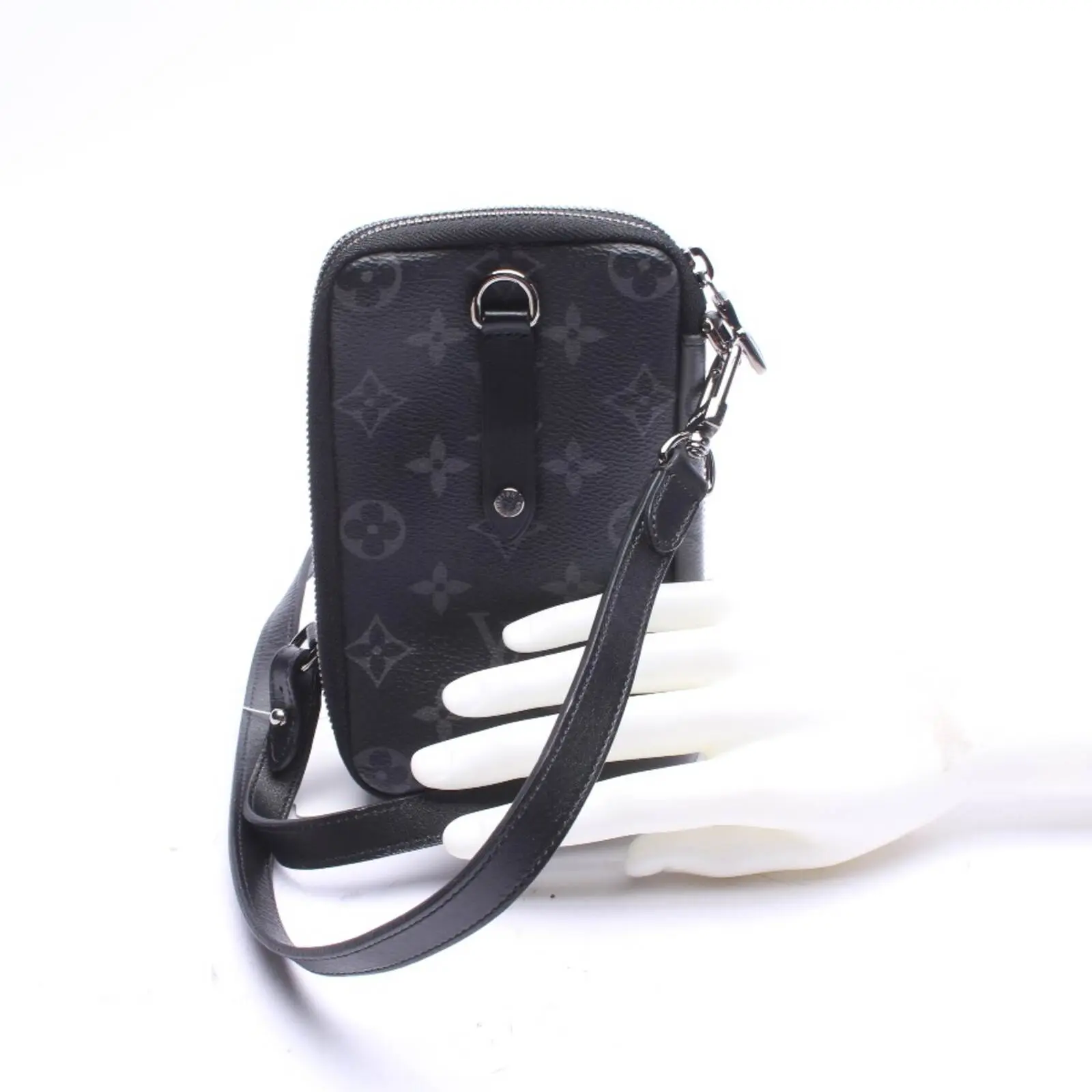 Double Phone Pouch Schultertasche Grau