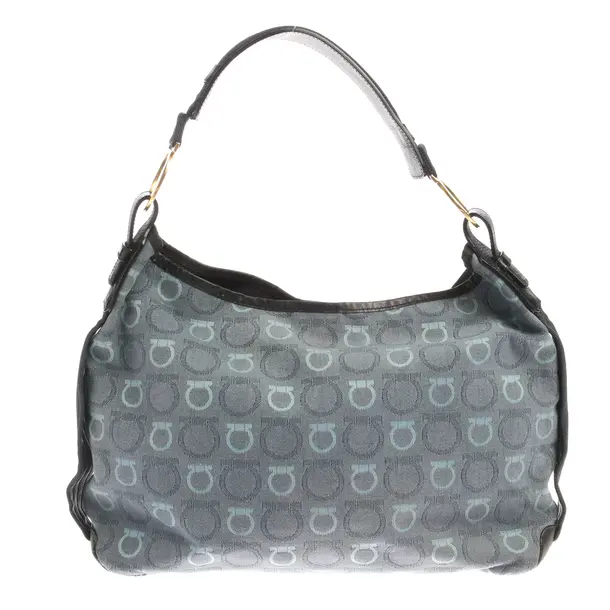 Shoulder Bag in Blue, Cotton, Salvatore Ferragamo