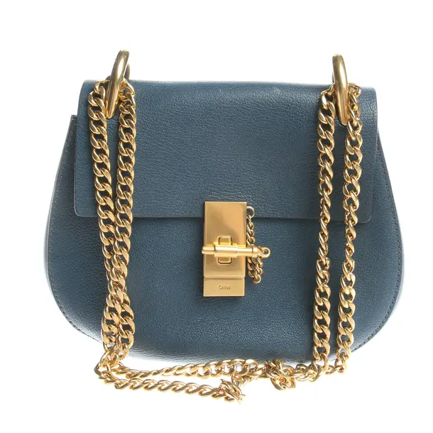 Schultertasche in Blau, Leder, Chloé