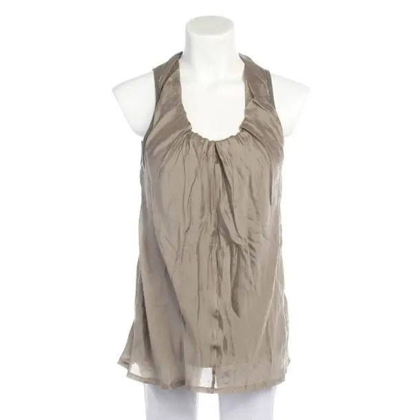 Top, in Brown, Silk, Brunello Cucinelli