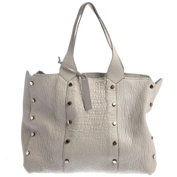 Schultertasche in Grau, Leder, Jimmy Choo