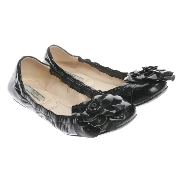 Ballet Flats in Black, , Prada