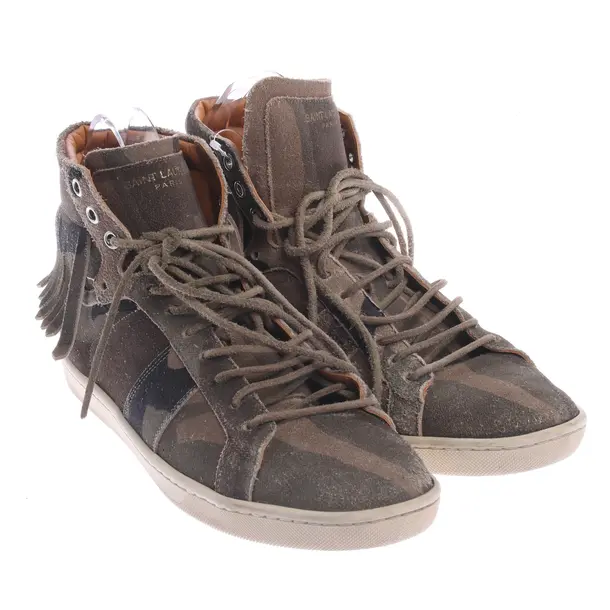 High-Top Sneakers in Green, , Saint Laurent