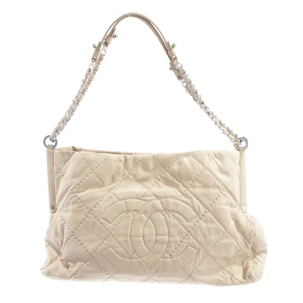 Shopper Bag, in Light Brown, Leather, Chanel