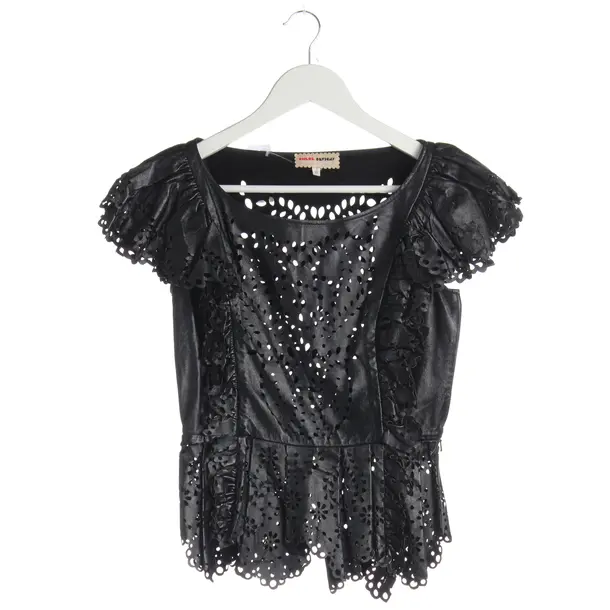 Blouse in Black, Leather, Opening Ceremony