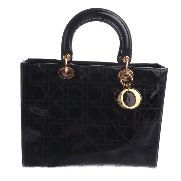 Handtasche in Schwarz, Leder, Dior