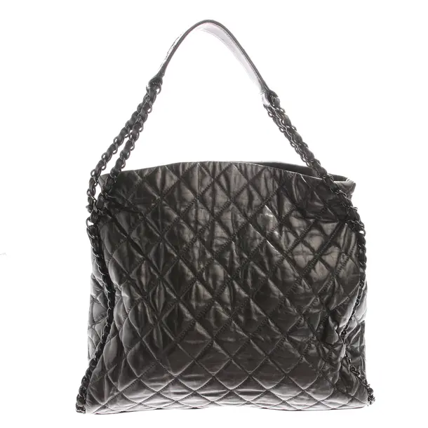 Shopper Bag in Black, Leather, Chanel