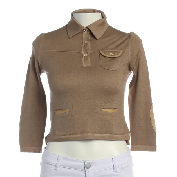 Long Sleeve Shirt in Brown, Wool, Prada