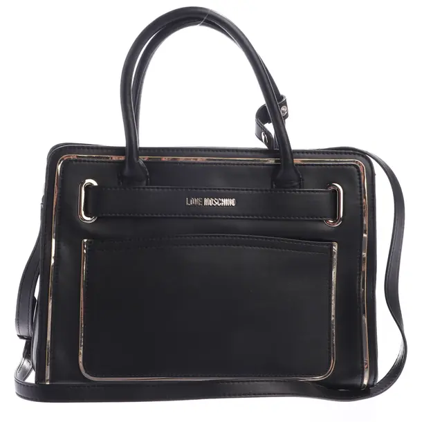 Handtasche in Schwarz, Leder, Love Moschino