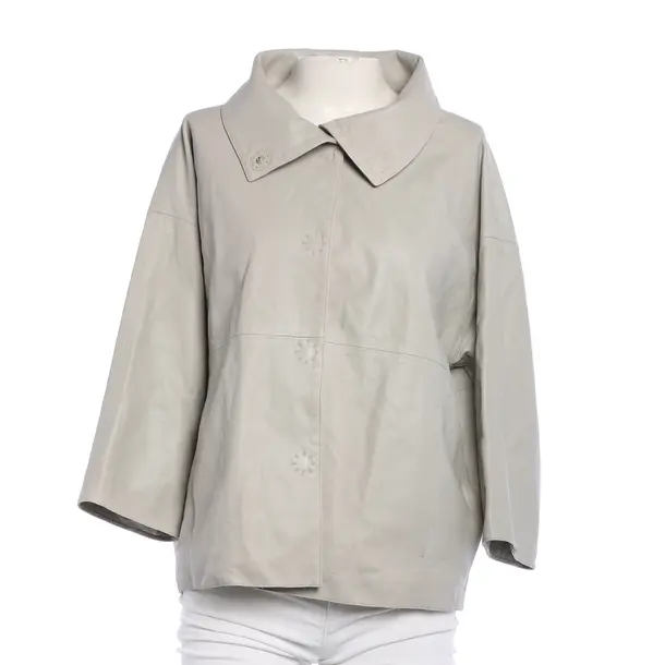 LeatherJacket, in Gray, Leather, Fabiana Filippi