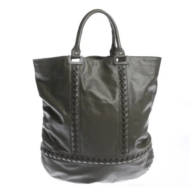 Handtasche in Grau, Leder, Bottega Veneta