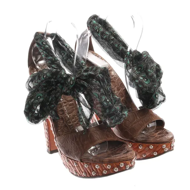 Heeled Sandals in Brown, , Giuseppe Zanotti