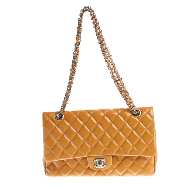 Shoulder Bag in Orange, Leather, Chanel