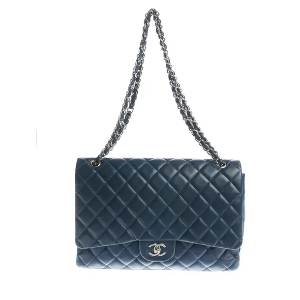 Schultertasche in Blau, Leder, Chanel