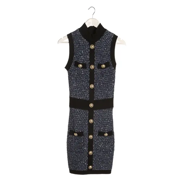 Kleid in Blau, Viskose, Balmain