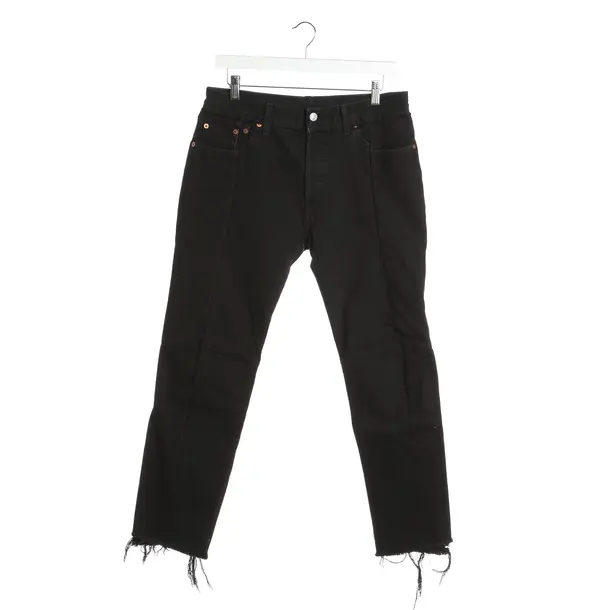 Jeans Straight Fit in Schwarz, Baumwolle, Vetements