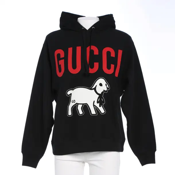 Hoodie in Schwarz, Baumwolle, Gucci