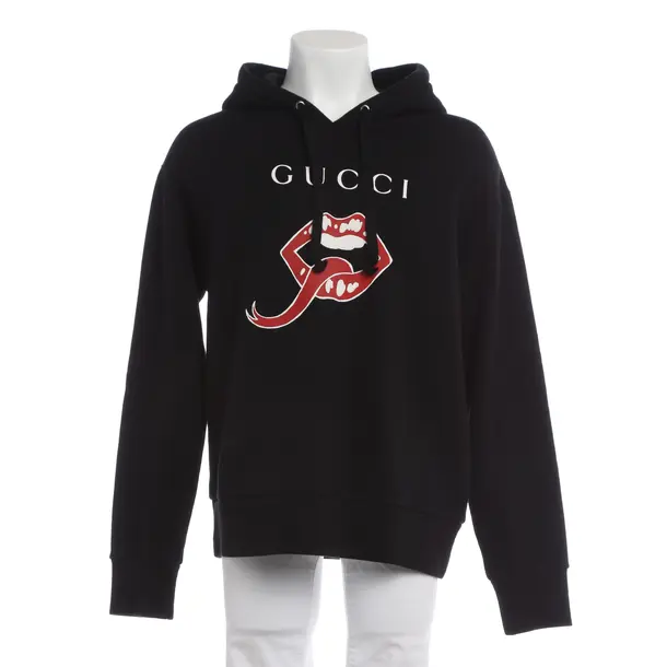 Hoodie in Schwarz, Baumwolle, Gucci