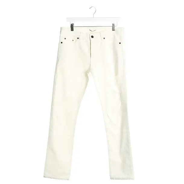 Jeans Straight Fit in Weiß, Baumwolle, Saint Laurent