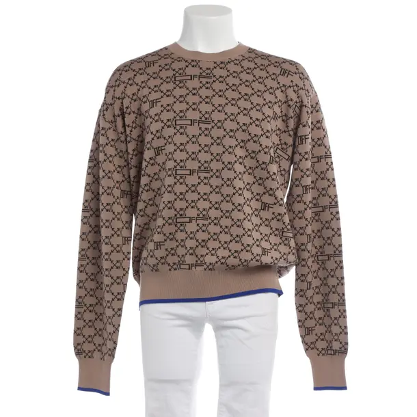 Pullover in Braun, Wolle, Off-White