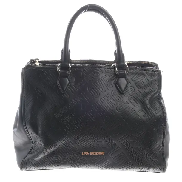 Handbag in Black, Leather, Love Moschino