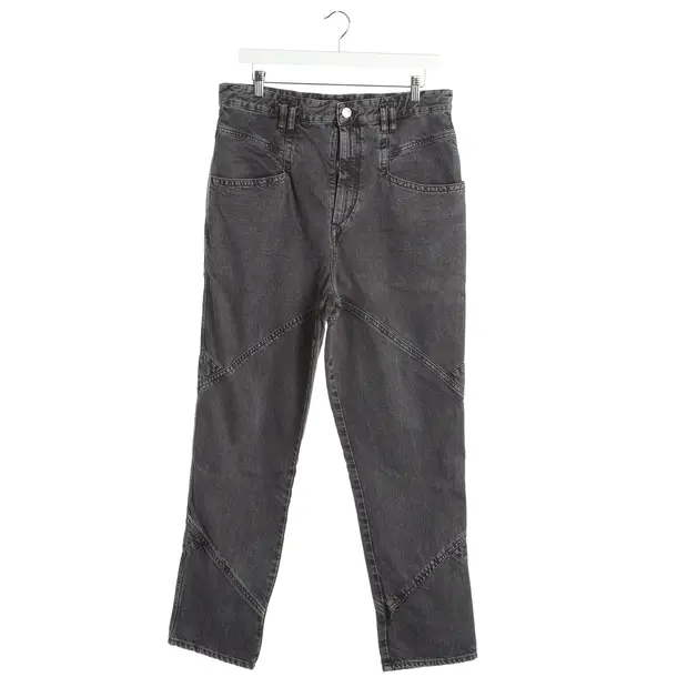Straight Fit Jeans in Gray, Cotton, Isabel Marant