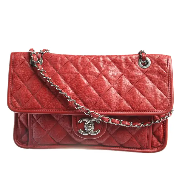 Shoulder Bag in Red, Leather, Chanel