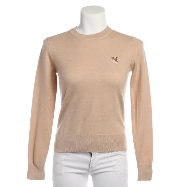 Wool Jumper in White, Wool, Maison Kitsuné