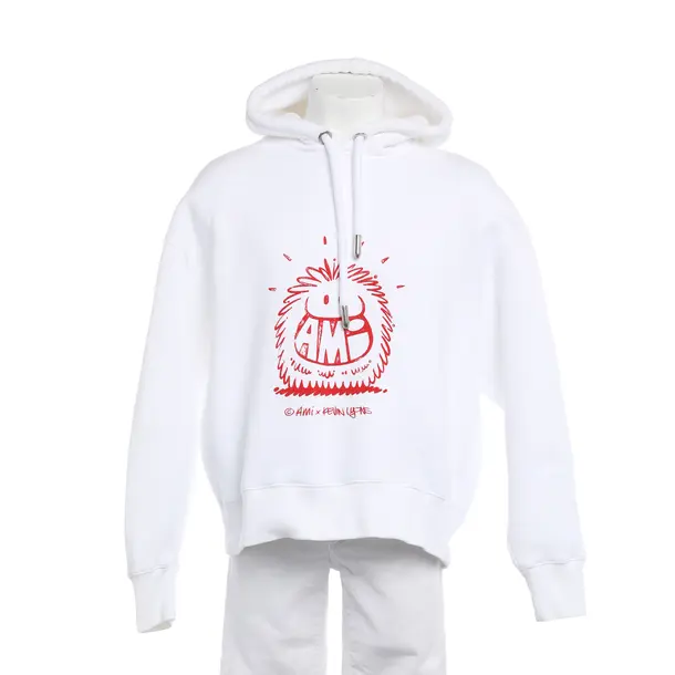 Hoodie, in Weiß, Baumwolle, Ami Paris