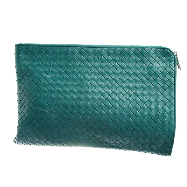 Etui in Blau, Leder, Bottega Veneta