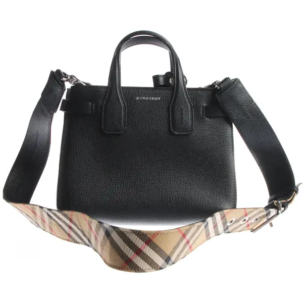 Handtasche in Schwarz, Leder, Burberry