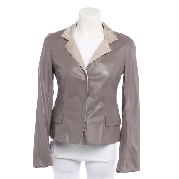 LeatherJacket in Gray, Leather, Jil Sander