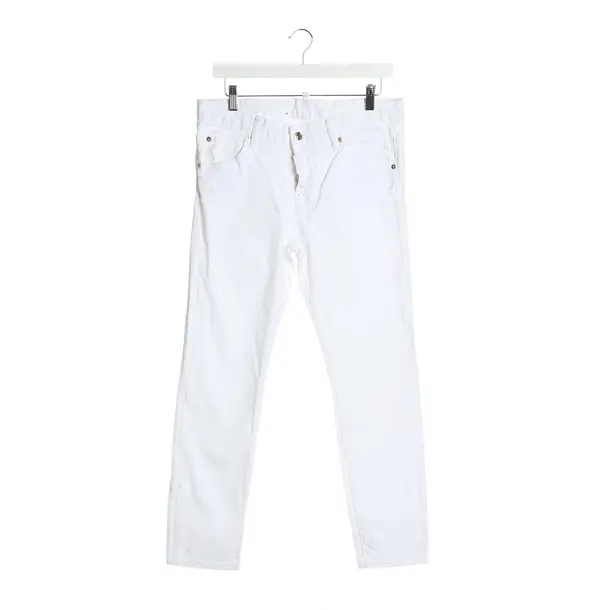 Straight Fit Jeans in White, Cotton, Dsquared