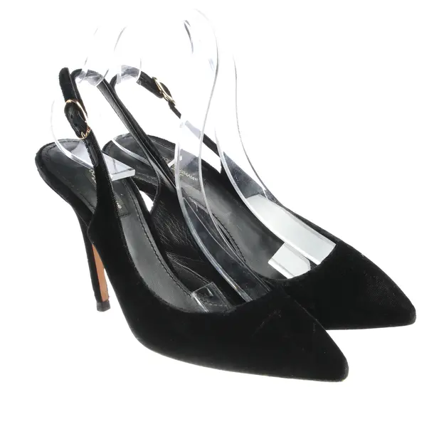 Slingbacks in Black, , Dolce & Gabbana