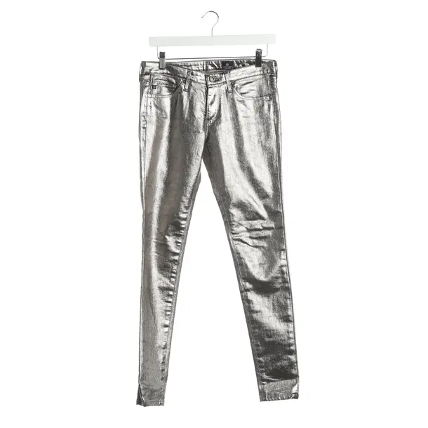 Skinny Jeans in Metallic, Cotton, Adriano Goldschmied