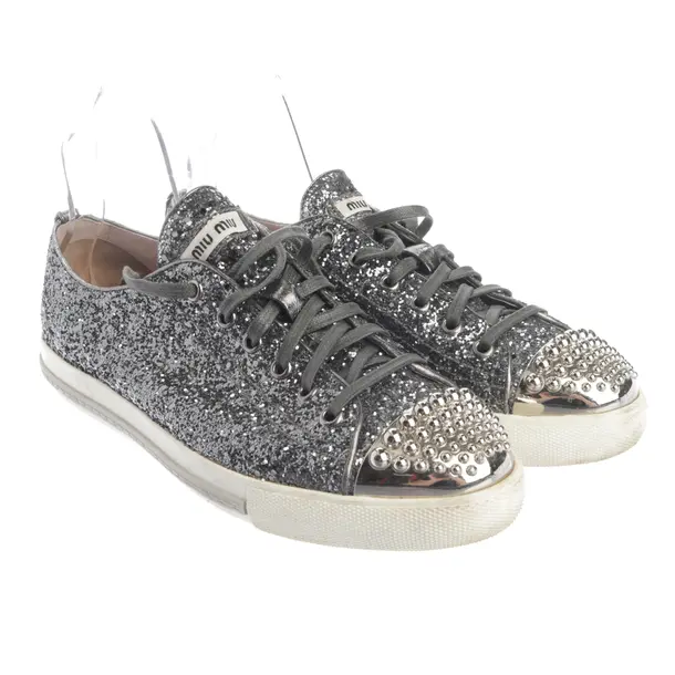 Sneaker in Metallic, , Miu Miu